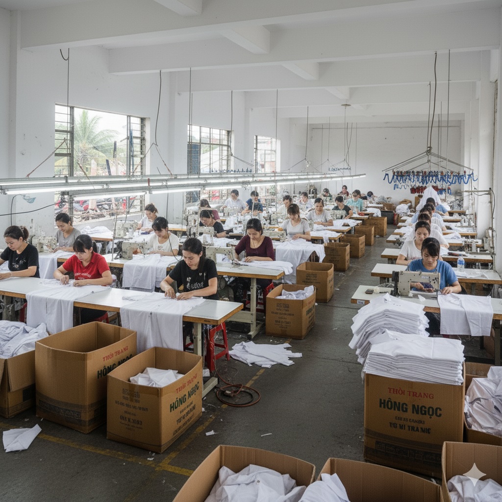 Inside a modern garment factory in Vietnam