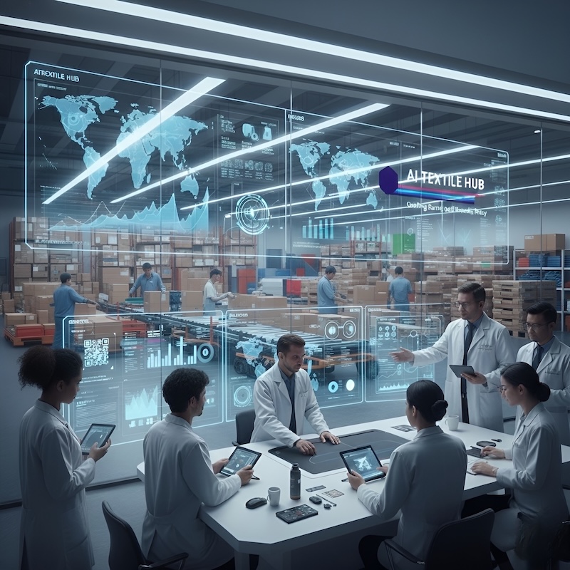 Logistics center with AI-driven operations.