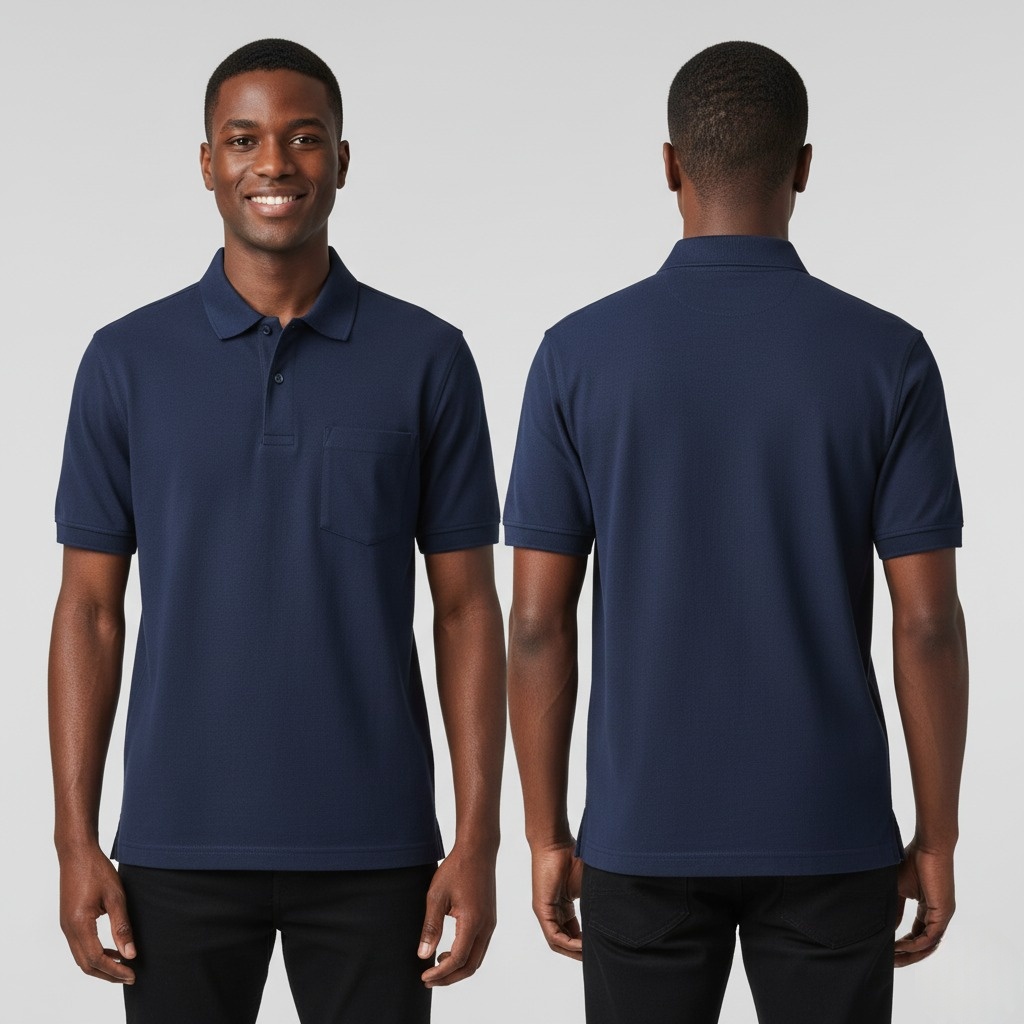 Navi Blue Polo Model